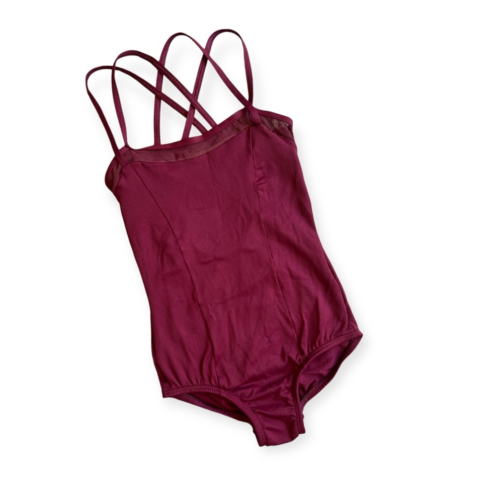 Body Wrappers • Burgundy Adult Double Strap Leotard • Size XSA